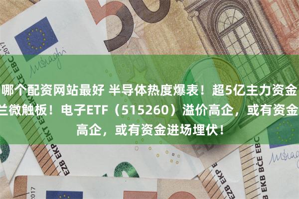 哪个配资网站最好 半导体热度爆表！超5亿主力资金加仓，士兰微触板！电子ETF（515260）溢价高企，或有资金进场埋伏！