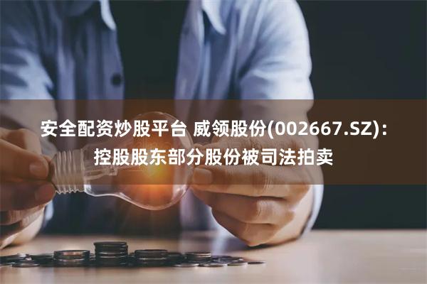 安全配资炒股平台 威领股份(002667.SZ)：控股股东部分股份被司法拍卖