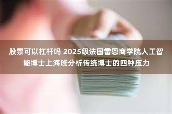 股票可以杠杆吗 2025级法国雷恩商学院人工智能博士上海班分析传统博士的四种压力